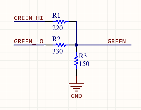 4-bit resistor divider