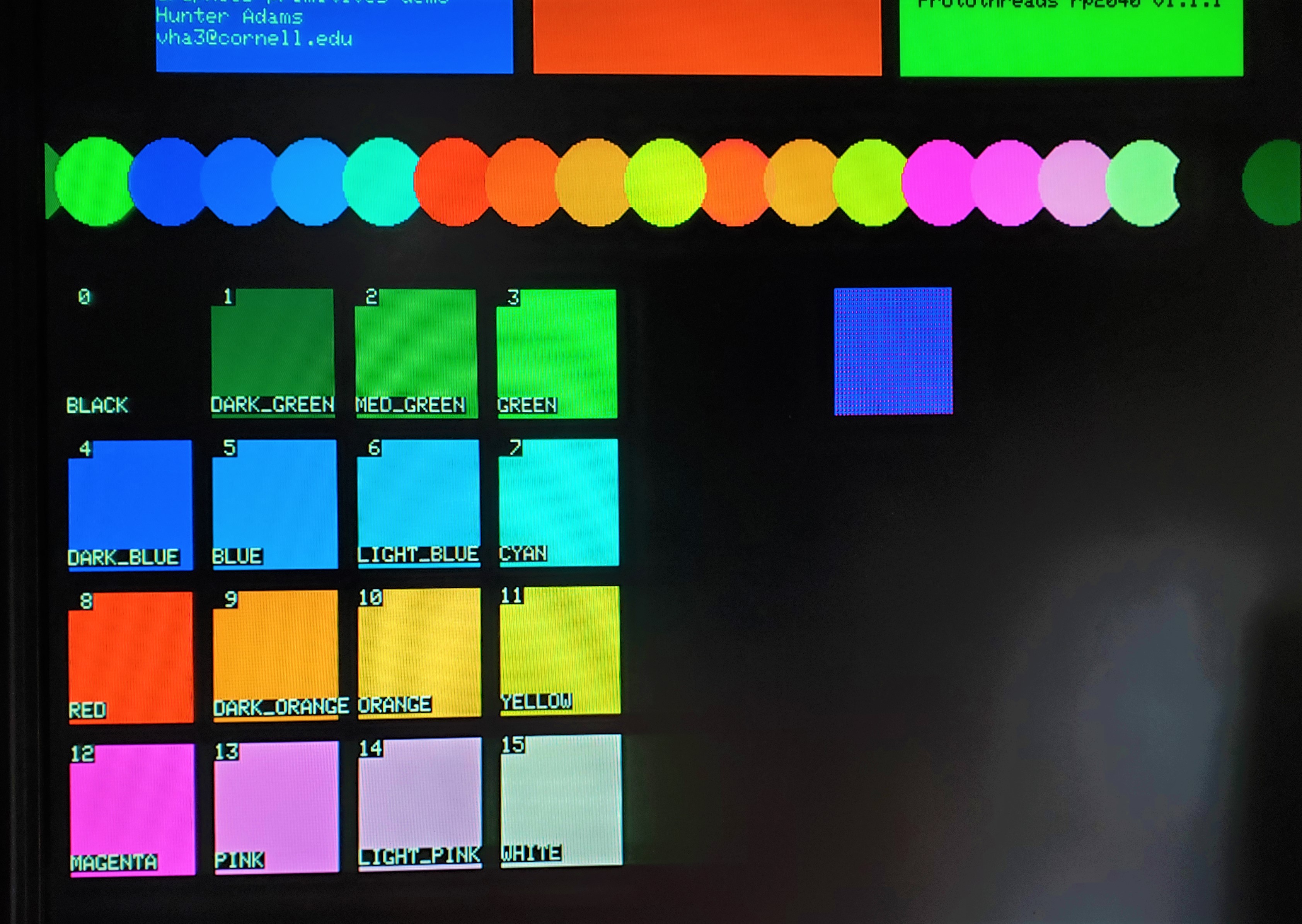 image of 16 color spread