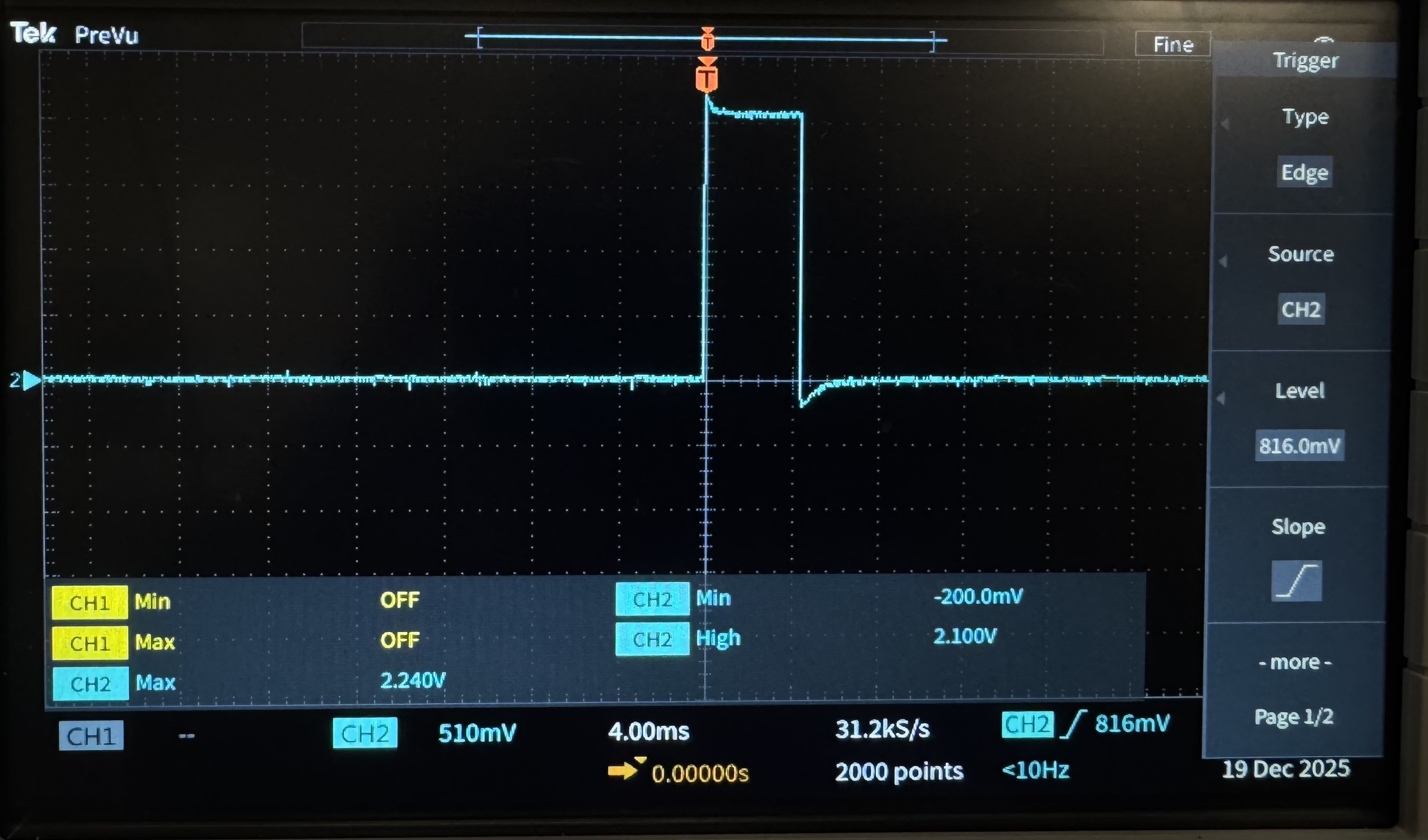 Figure 2: Comparator Circuit Output