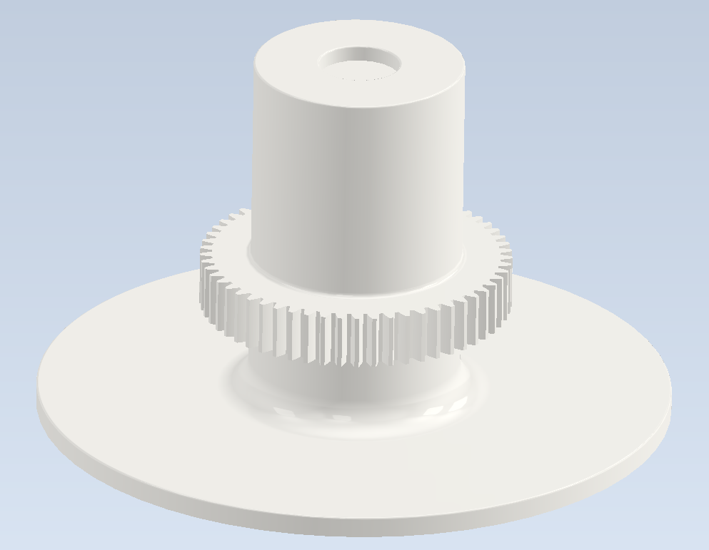 CAD image of base and lower assembly