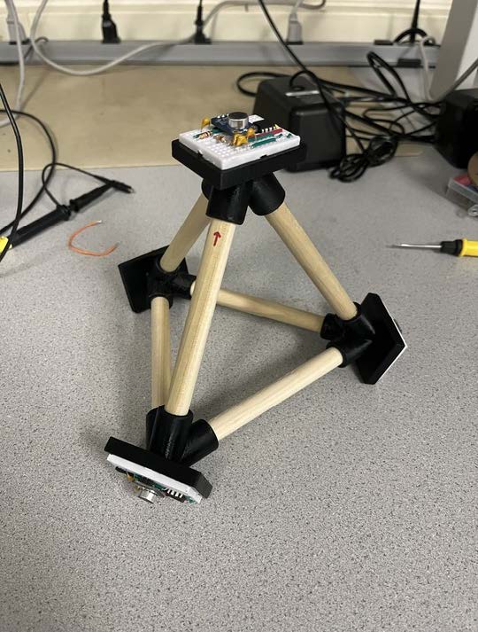 Figure 10: First Structure Prototype: Equalateral Tetradral