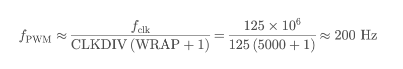 PWM frequency formula