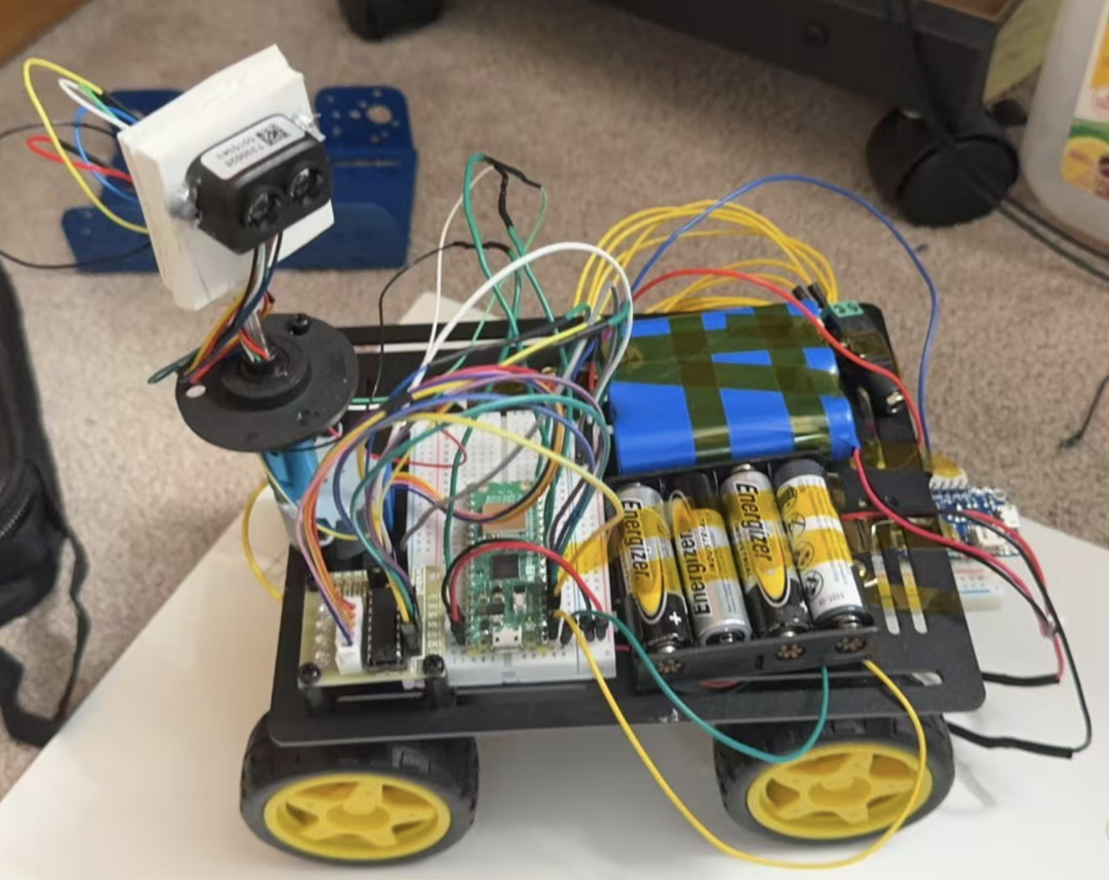 Robot hardware setup (Pico W + LiDAR + motors + encoders)
