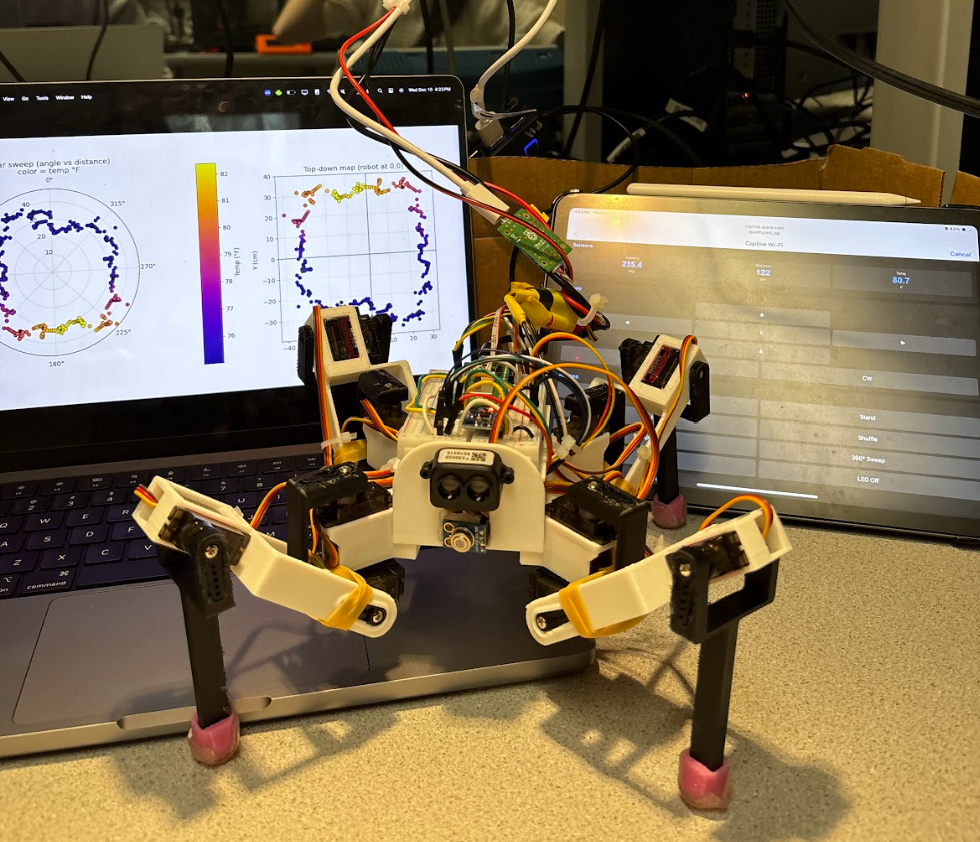 Assembled Quadruped Robot - Main View