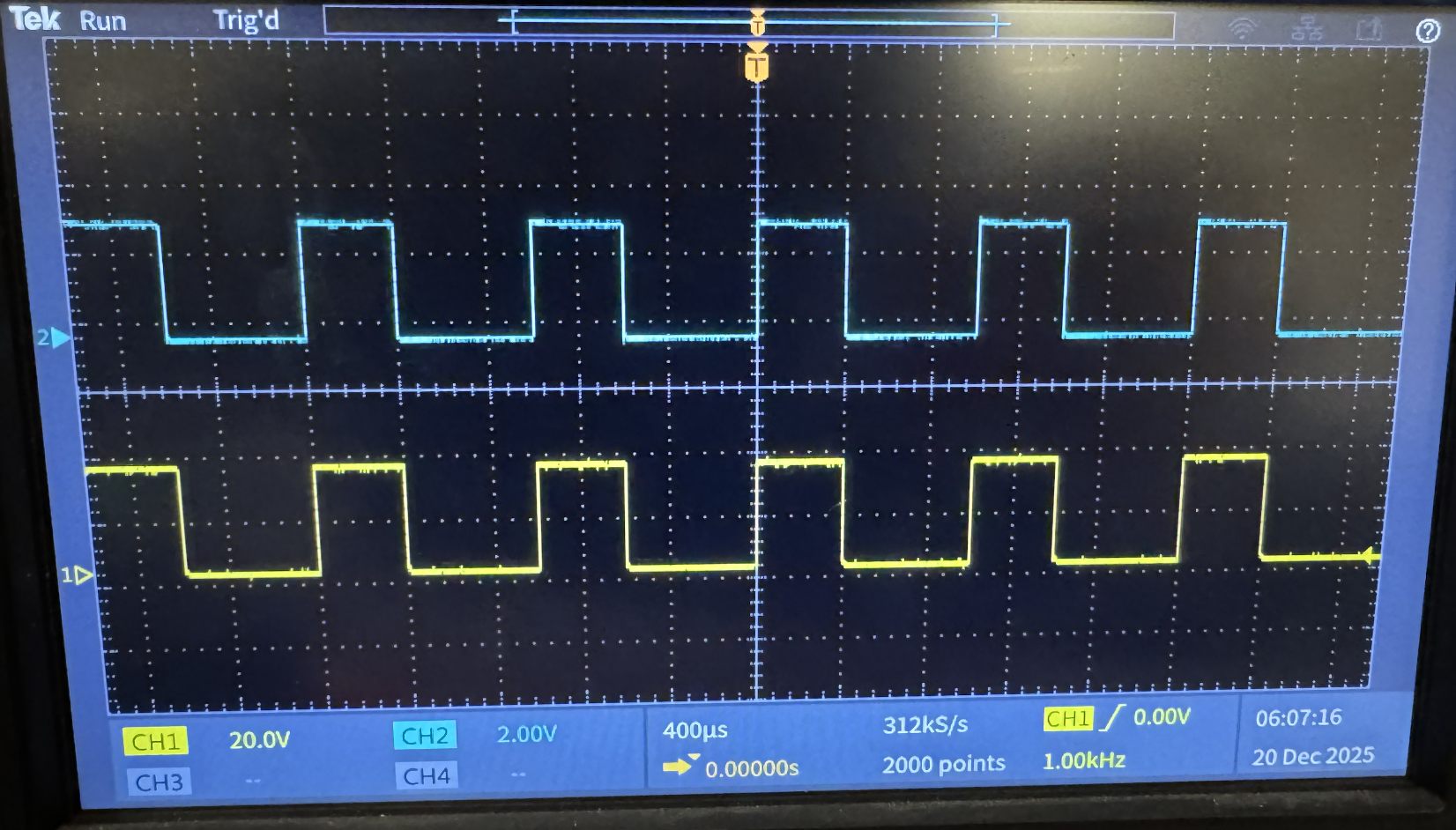 Detailed PWM waveform trace