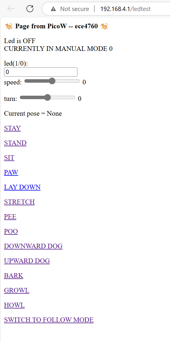 Control Webpage UI