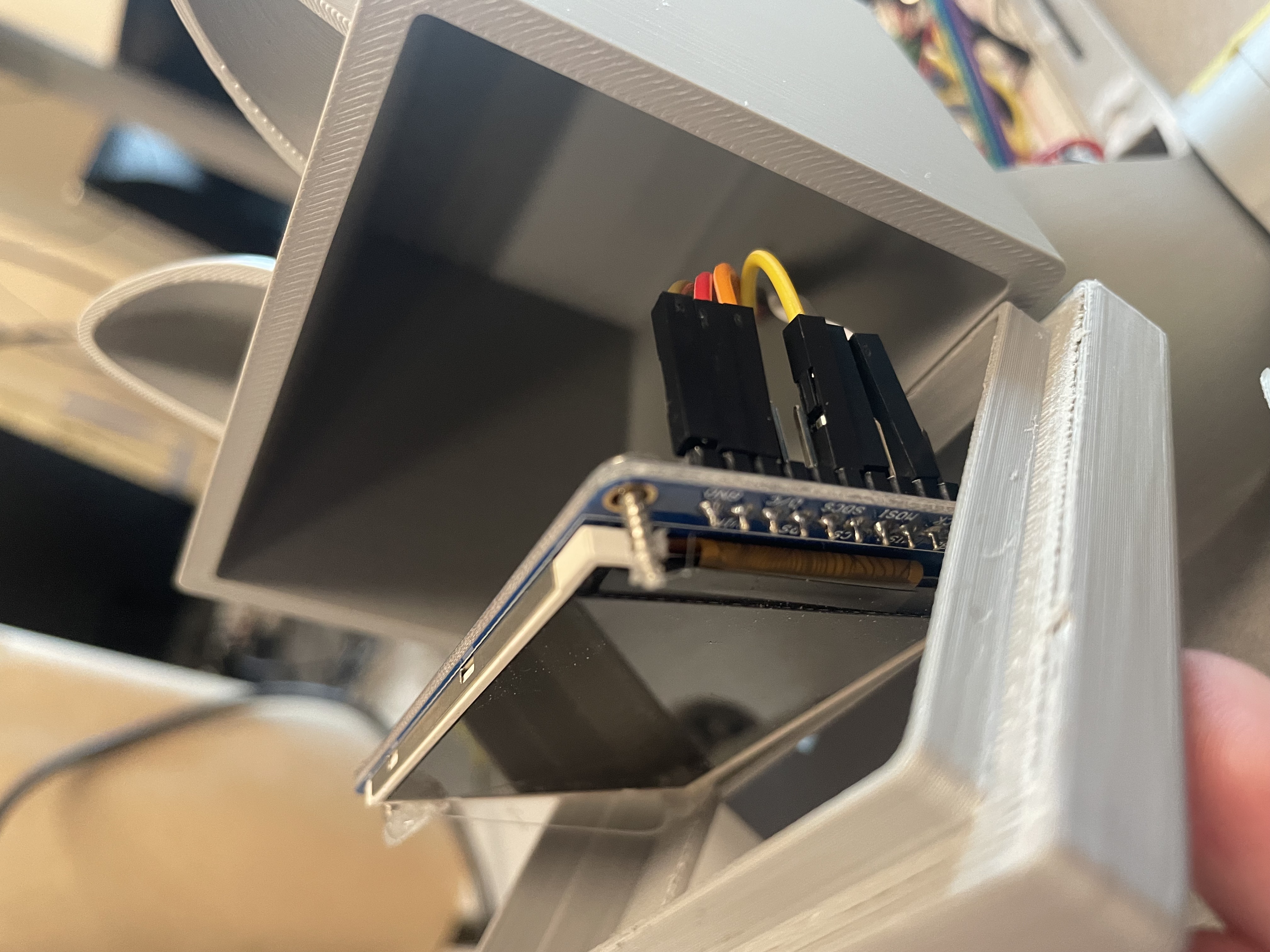 A Picture of the LCD Screen and Wiring