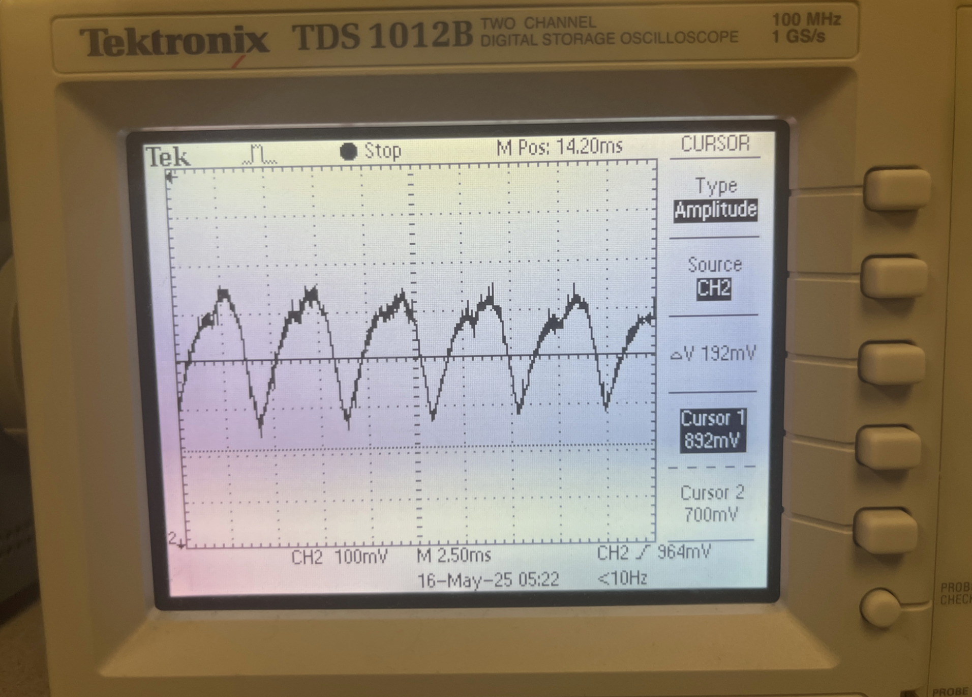 Low passed version of the note A3