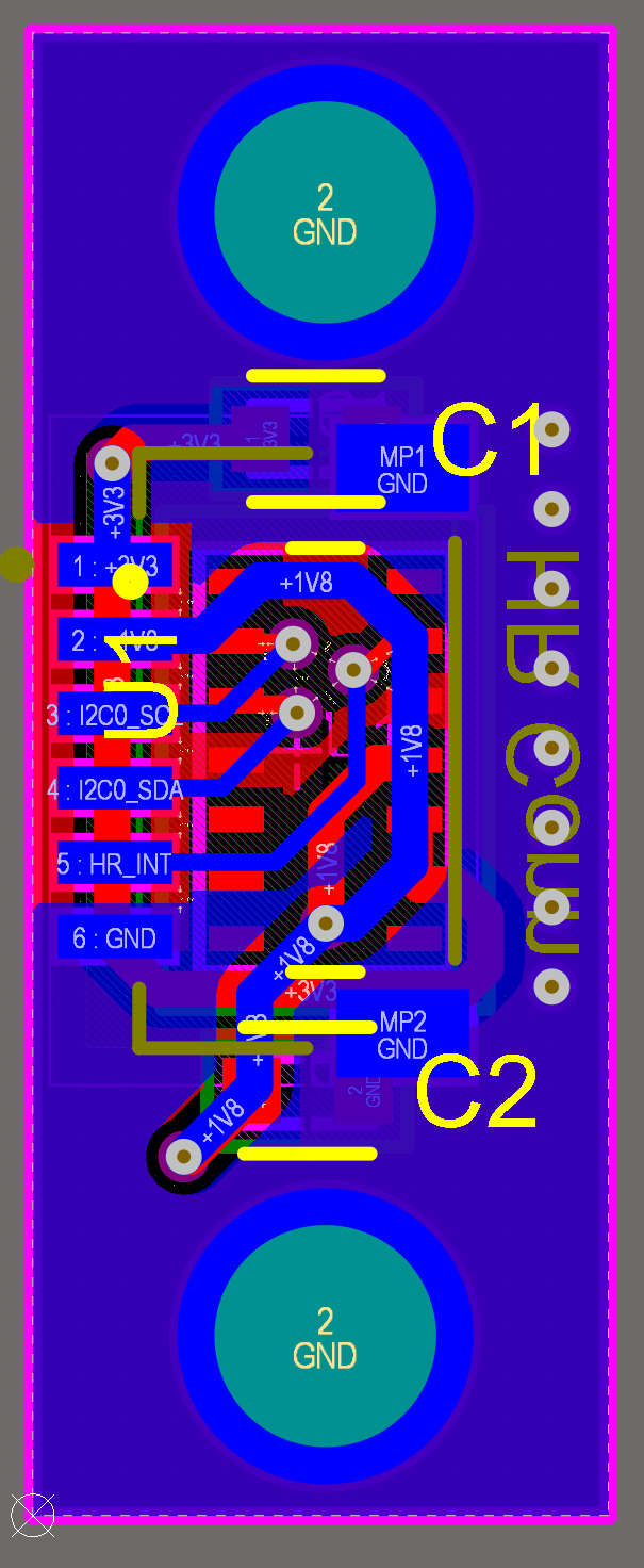 Smartwatch Heart Rate Board Back Copper Layout
