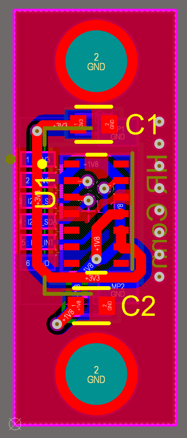 Smartwatch Heart Rate Board Front Copper Layout
