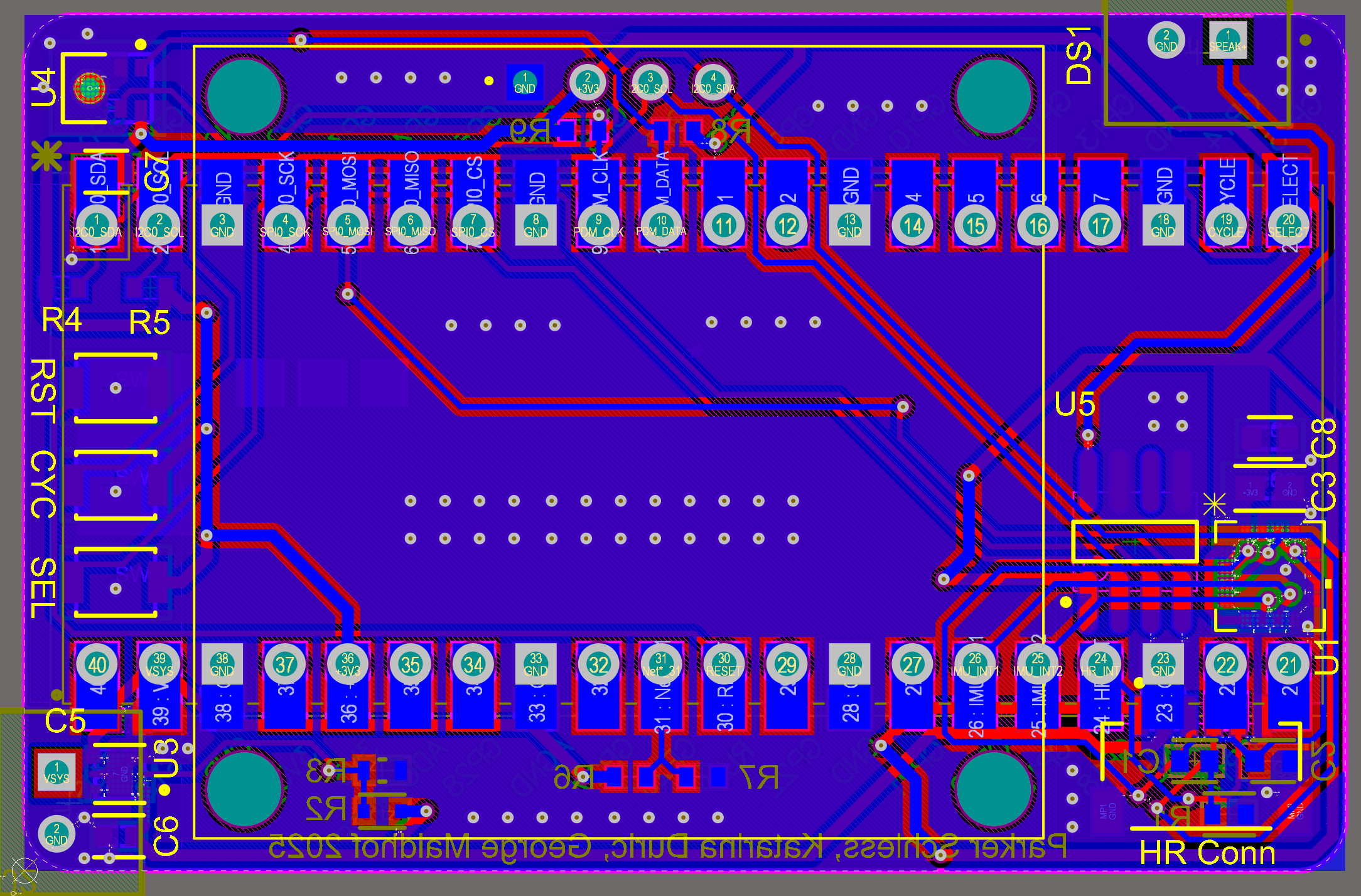 Smartwatch Main Board Back Copper Layout
